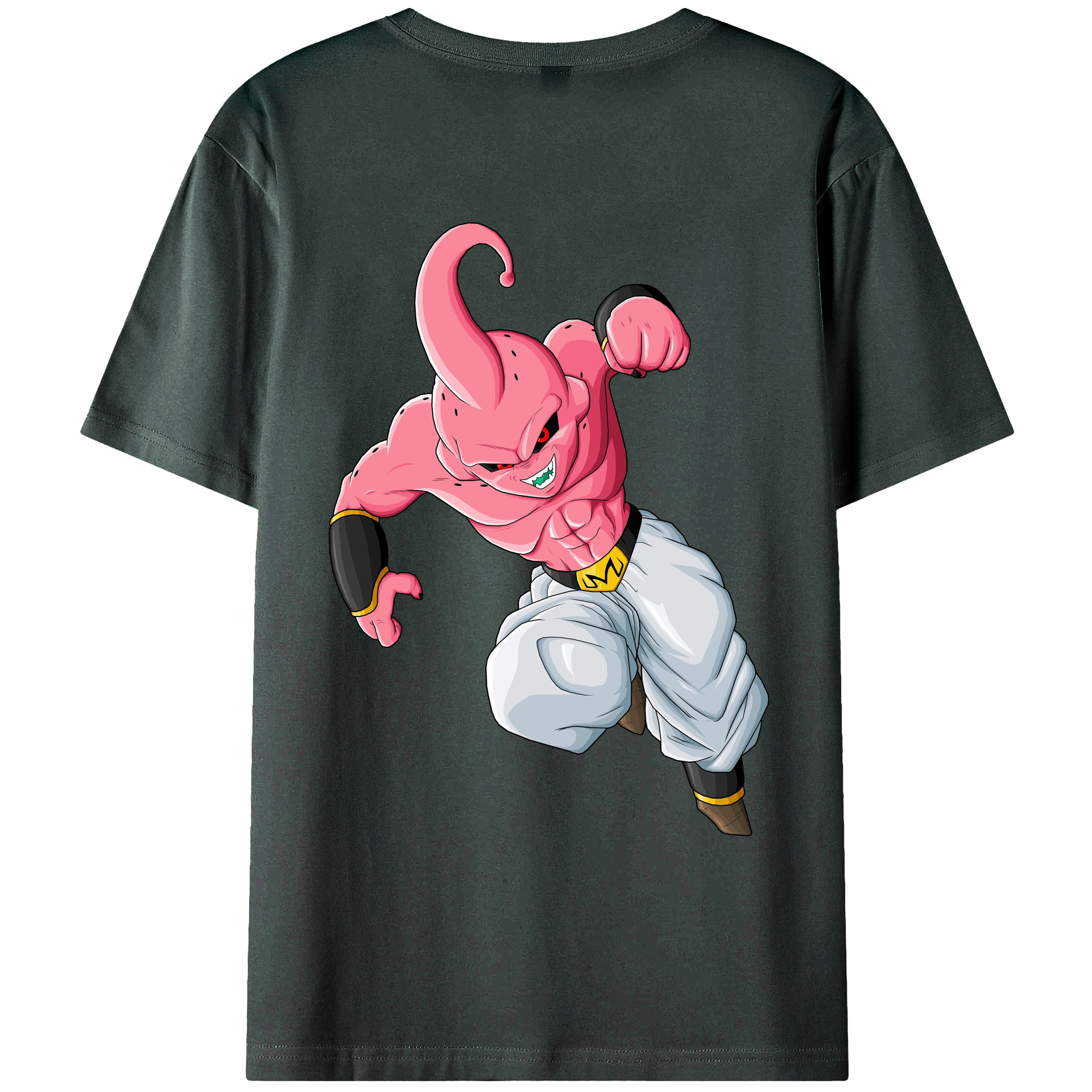 （画像用） ドラゴンボール 魔人ブウ DRAGON BALL Majin Buu 綿100％ メンズ半袖Tシャツ（バックプリント） 通気性